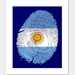 Flag of antigua barbuda in fingerprint Posters and Art